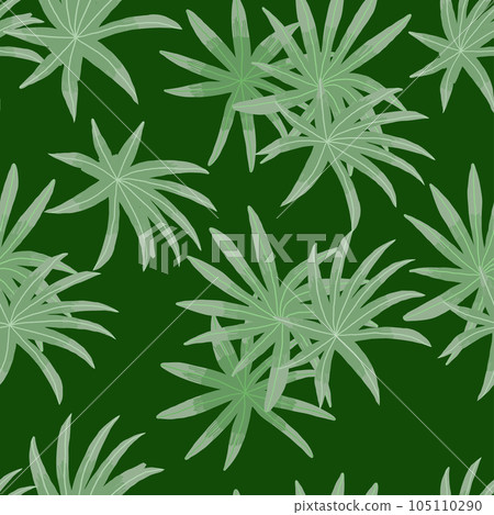 seamless abstract green pattern with leaves , vector floral background. Vector illustration 105110290