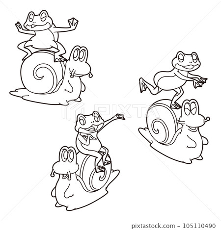 Frog and Snail Set coloring page 105110490