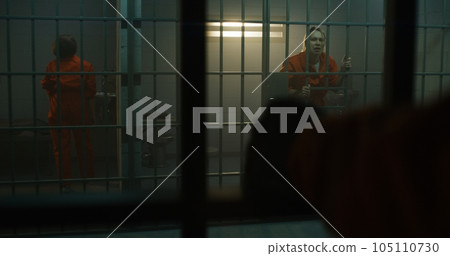 Insane female prisoner yells at neighbor inmate in jail Insane female prisoner yells at neighbor inmate in jail 105110730