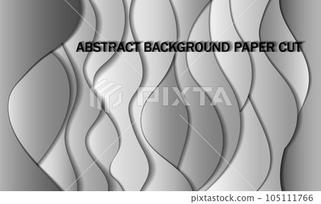 3D abstract background with white paper cut shapes. Vector design layout for business presentations, flyers, posters 105111766