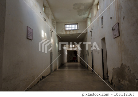 Prison ( now museum ) in Gjirokaster Citadel or Gjirokaster castle used by dictator Enver Hoxha, Albania 105112165