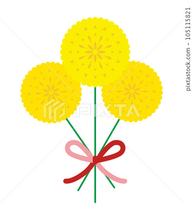 一束秋花菊花的插圖 105115821