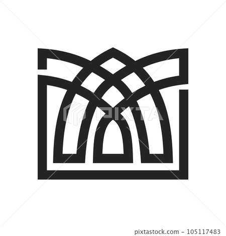 hotel logo template. Icon Illustration Brand Identity. Isolated and flat illustration. Vector graphic 105117483