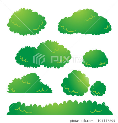The Grass cartoon design bundle set vector image 105117895