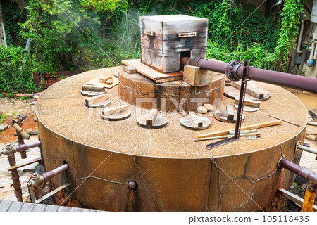 Steam comes out from the source of Arima Onsen, a famous hot spring area. Steam comes out from the source of Arima Onsen, a famous hot spring area. 105118435
