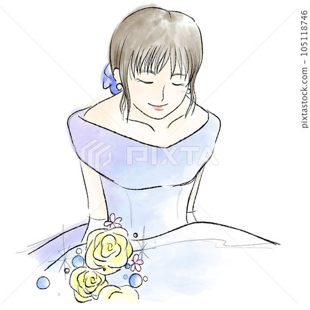 Smiling bride (color / watercolor) Smiling bride (color / watercolor) 105118746