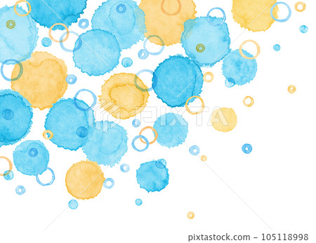 水彩背景圓圈手繪油漆背景 水彩背景圓圈手繪油漆背景 105118998