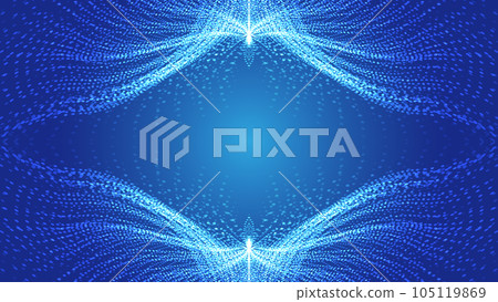 Blue symmetrical abstract particle wings science and technology vector background Blue symmetrical abstract particle wings science and technology vector background 105119869
