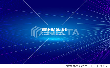 藍色背景上交織的科技線條 105119937