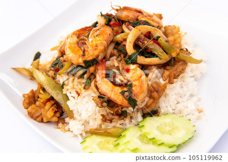 fried rice with seafood fried rice with seafood 105119962