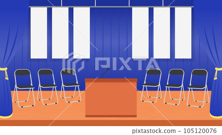 Gymnasium stage background illustration inspired by a school speech 105120076