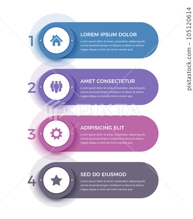 Infographic Template with 4 Steps 105120614