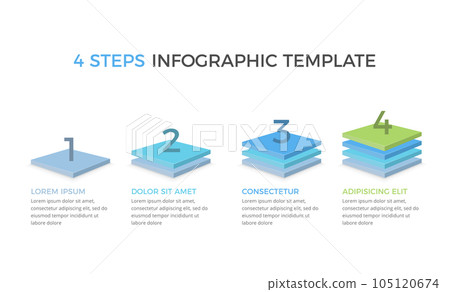 Infographic Template with 4 Steps 105120674