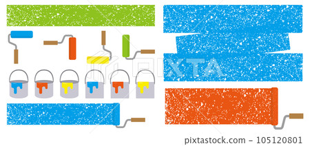 illustration of paint and paint roller 105120801