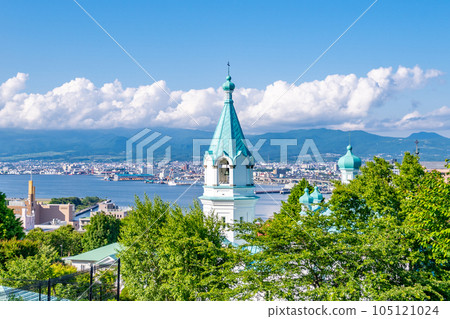 函館東正教堂俯瞰函館市街景 105121024