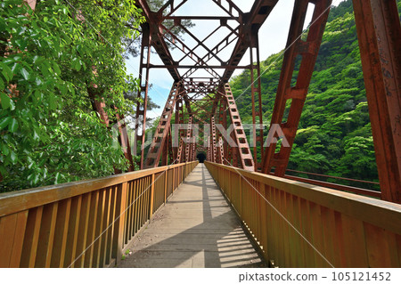 初夏的舊福知山線 利用停運線路的徒步旅行路線 峽谷和隧道 初夏的舊福知山線 利用停運線路的徒步旅行路線 峽谷和隧道 105121452