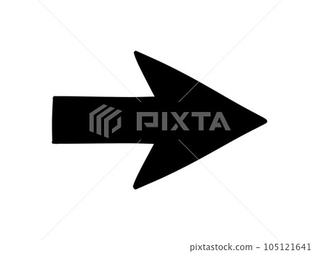 simple black right arrow illustration material 105121641