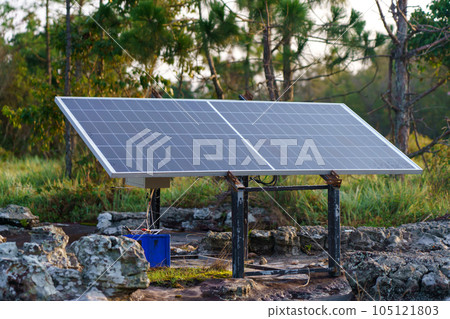 photovoltaic using renewable solar energy in forest 105121803