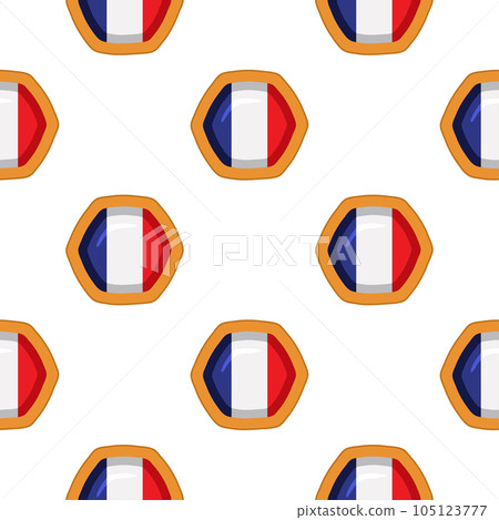 Pattern cookie with flag country France in tasty biscuit 105123777