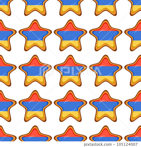 Pattern cookie with flag country Armenia in tasty biscuit Pattern cookie with flag country Armenia in tasty biscuit 105124007