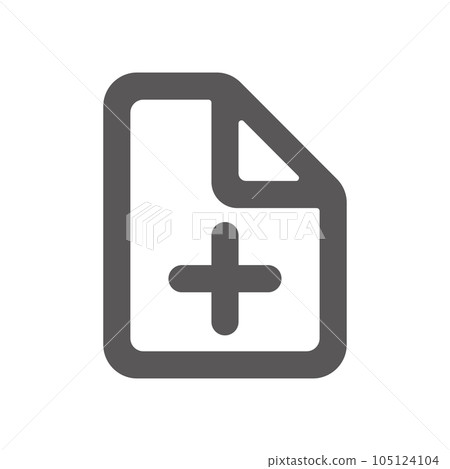 Simple and easy-to-use add document icon for product design, application development and programming 105124104