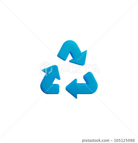 recycling symbol 3d 105125098