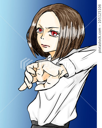 一個女人握手的插圖。脾氣暴躁的女孩的圖片 一個女人握手的插圖。脾氣暴躁的女孩的圖片 105125106