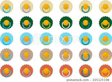 big set baby pacifiers, dummy with rubber nipple 105125196