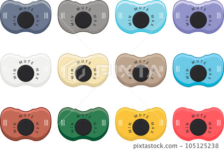 big set baby pacifiers, dummy with rubber nipple 105125238