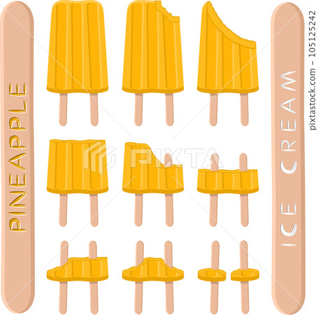 Big set various sweet tasty natural ice cream 105125242