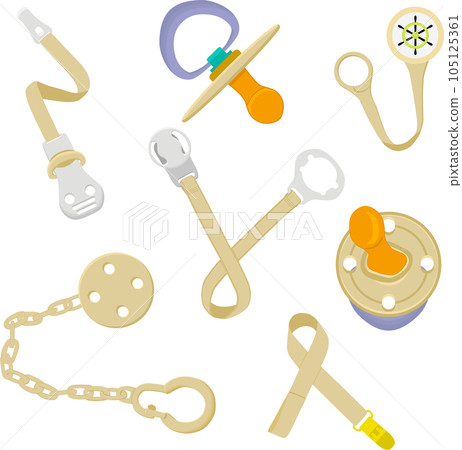big set baby pacifiers, dummy with rubber nipple 105125361