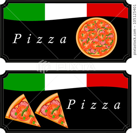 Various sweet tasty pizza 105125401