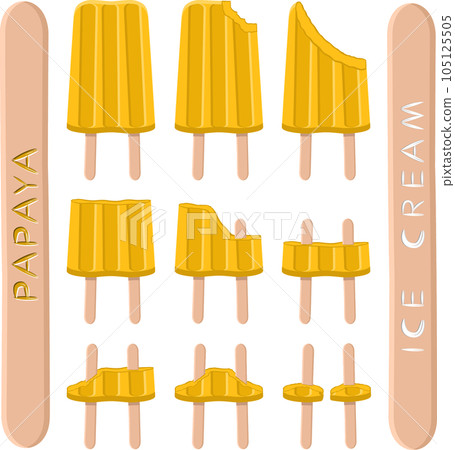 Big set various sweet tasty natural ice cream 105125505