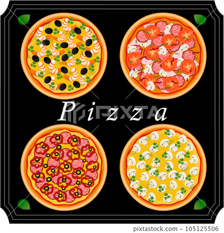 Various sweet tasty pizza Various sweet tasty pizza 105125506