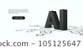 3D artificial intelligence with circuit electric background. Digital futuristic big data visualization and machine learning. vector banner art illustration. 105125647