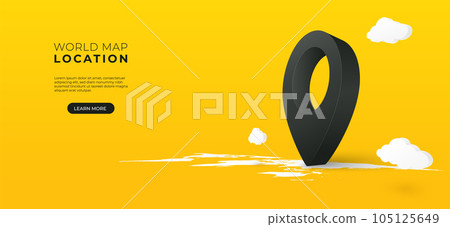 Navigator 3D isometric pin location checking on global world map background. Locator position point. Vector art illustration Navigator 3D isometric pin location checking on global world map background. Locator position point. Vector art illustration 105125649