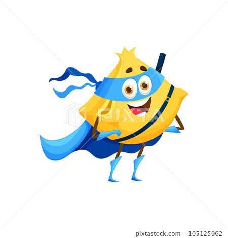 Cute funny macaroni pasta noodles character Vector Image