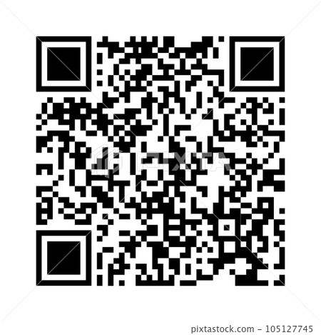 Black white QR code. Quick Response code. Marketing and inventory management. 105127745