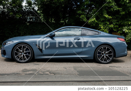 luxury BMW coupe in the parking 105128225