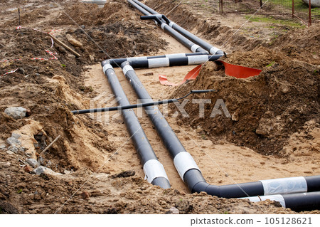 Pipes for heating water in the ground Pipes for heating water in the ground 105128621
