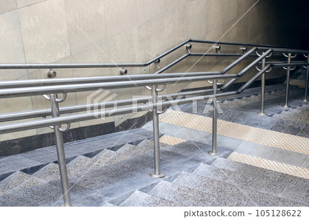 Steps and ramp in the underpass closeup Steps and ramp in the underpass closeup 105128622