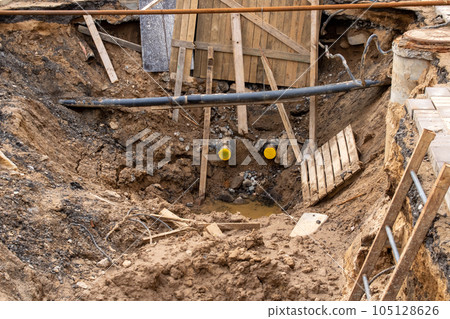 Pipes for heating water in the ground 105128626