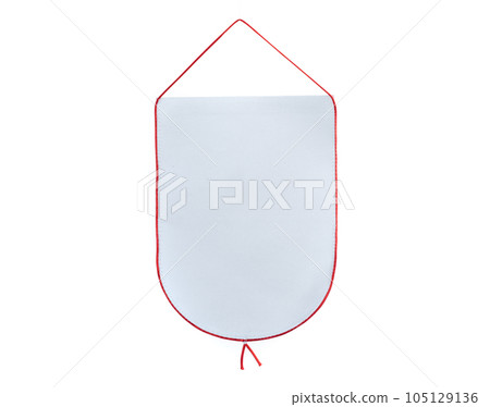White pennants for prints 105129136