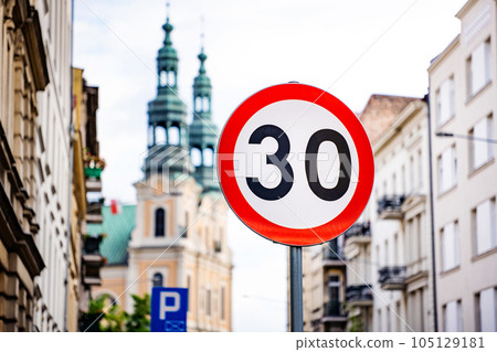 Speed limit sign Speed limit sign 105129181