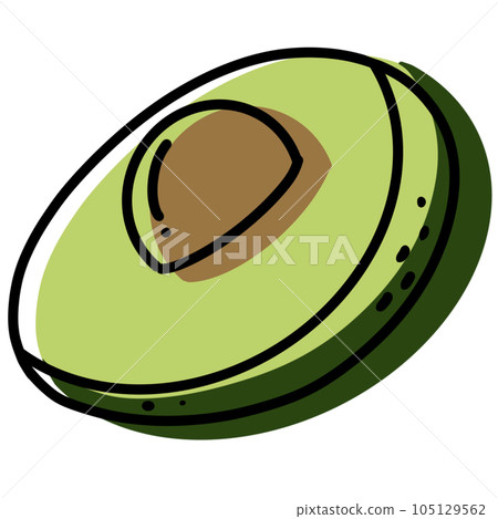 Avocado, cut in half 105129562