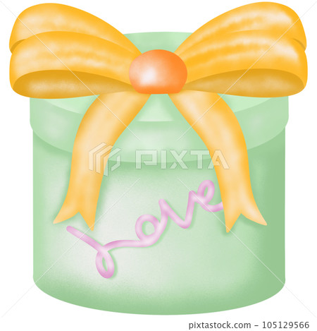 a cup of hot dog with a gift box 105129566