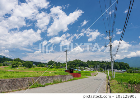 白州町的田園風光、原始的夏日風光、山梨縣 105129905