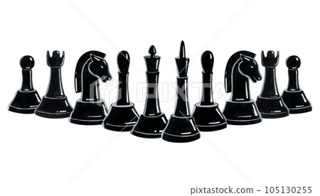 Handdrawn Sketch Set Chess Pieces Vector Stock Vector (Royalty