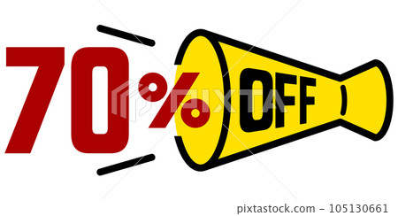 70% off megaphone icon 70% off megaphone icon 105130661