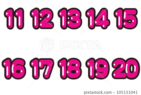 Pop number icon number set Pop number icon number set 105131041